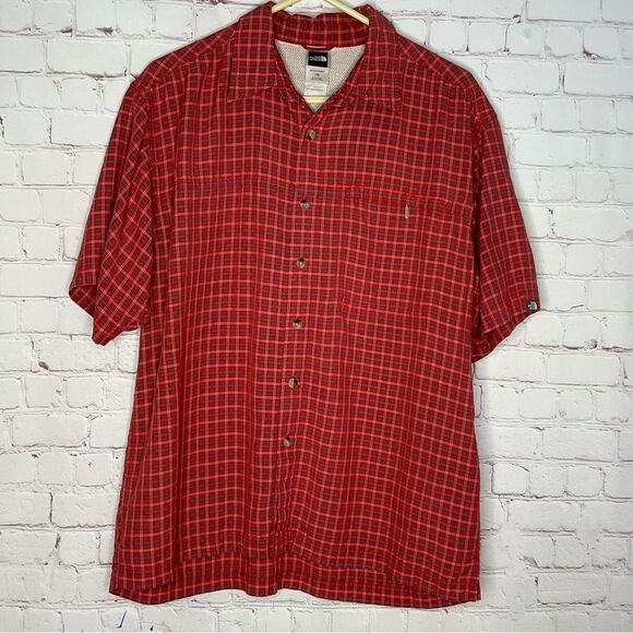 The North Face Men’s Modal Blend Short Sleeve Mesh Lined Outdoor Plaid‎ Shirt L - Picture 4 of 9